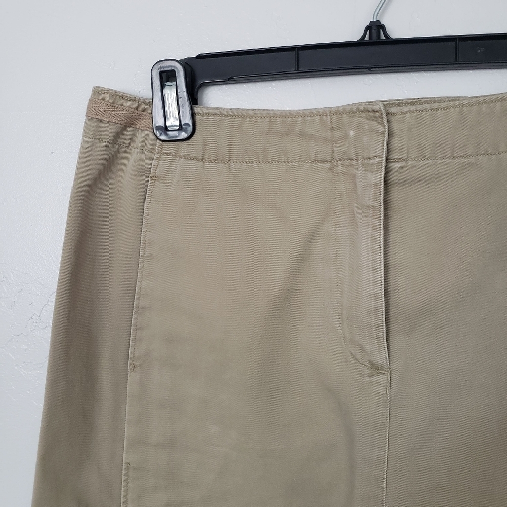 Bossini Ladieswear Womens Medium Dark Khaki Tan Denim Midi Skirt Business Casual - Picture 4 of 6